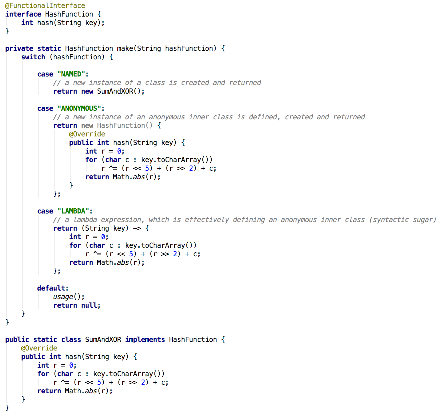 Example Hash Function